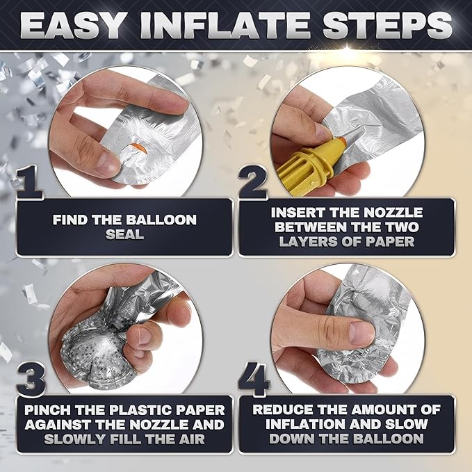 3Pcs Silver Crown Balloons – Reusable Foil Silver Balloons Set in Large 39" Size, Self-Sealing & Easy to Inflate, Durable – Suitable for Weddings, Birthday Celebrations & Princess Theme Decorations