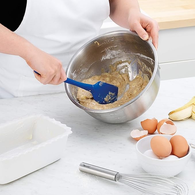 Tovolo Silicone Spatula for Cooking Baking Mixing Scraping Bowls Heavy Duty Dishwasher Safe Large Long Handle BPA Free One Piece Silicone Spatula Kitchen Utensil Heat Resistant, Charcoal Gray