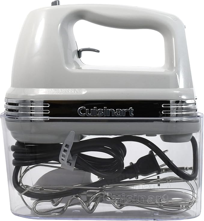 Cuisinart Power Advantage Plus 9-Speed Hand Mixer, 220W-Motor Hand Blender Electric Mixer with 9 Speed Settings, XL Dishwasher-Safe Beaters, 3 Low Mixing Speeds, Storage Case, Cool Grey