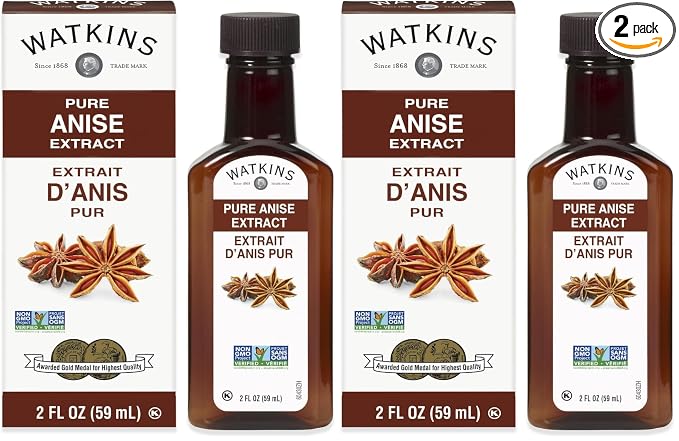 Watkins Pure Anise Extract, Non-GMO, Kosher, 2 oz. Bottle, 1-Pack (Pack of 2)
