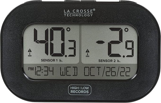 La Crosse Technology 308-04747-INT Wireless Refrigerator/Freezer Kitchen Thermometers with Magnetic Back
