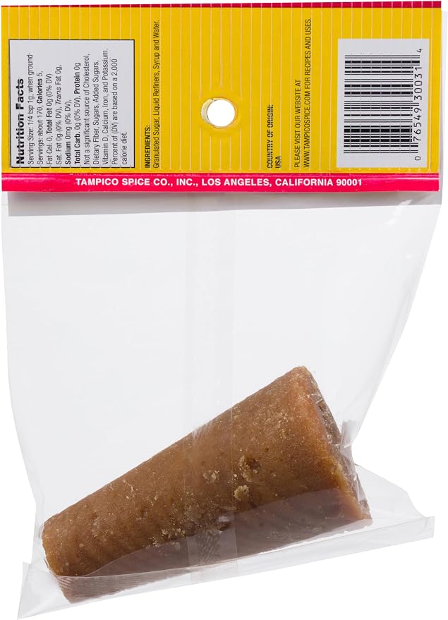 Piloncillo Brown Sugar Cone– Authentic Mexican Cane Sugar - Pure Unrefined Brown Sugar - Traditional Panela -Panocha for Baking, Coffee, Desserts & Mexican Recipes - Top Grade A Quality
