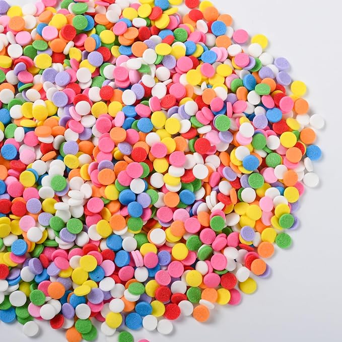 Bayep Confetti Sprinkles for Cake Decorating Rainbow Sprinkles for Ice Cream, Cookies, Baking, Cupcake Topper Colorful Sprinkles Perfect for Birthday Party Christmas Holiday Supplies 3.52 Ounce