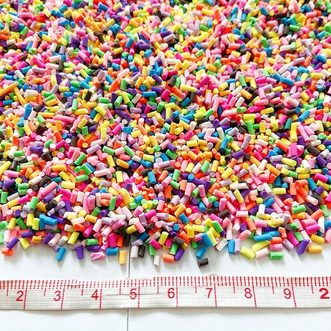 EHOPE 100G Fake Sprinkles Polymer Sprinkles Faux Sprinkles Clay Sprinkles for Nail Art DIY Crafts Cake Phone Case (100G Sugar granules-Purple)