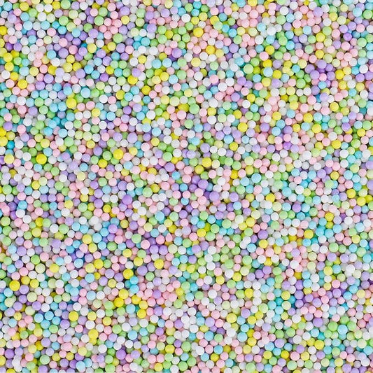 Pastel Nonpareils Sprinkles - 2mm Mini Edible Pearls, Pearl Sprinkles for Cake Decorating, Cupcake, Cookie, Baking, Donuts, Ice Cream Toppings 110g/3.88oz