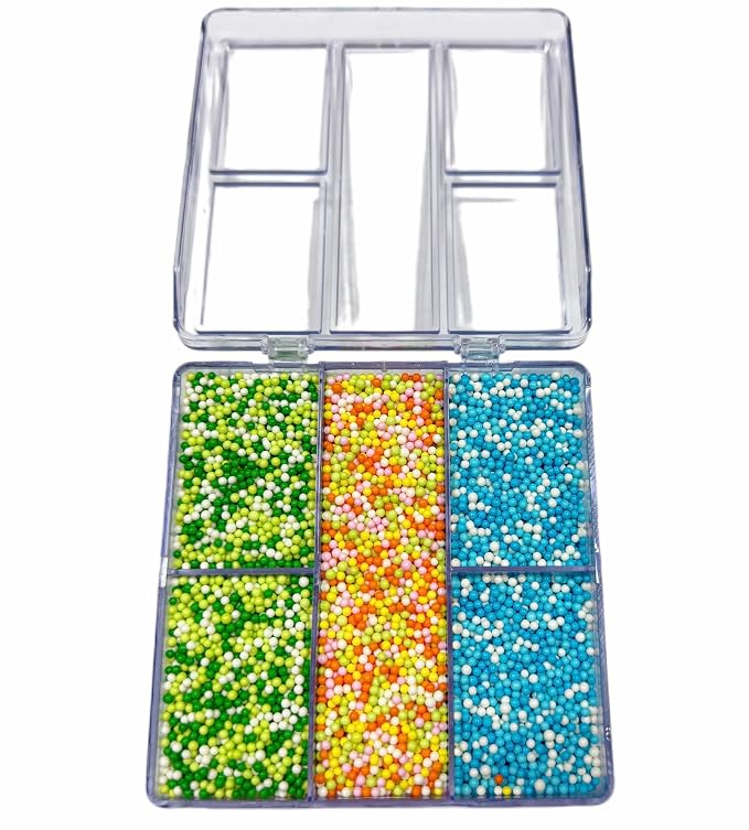 Sentovac 2mm Nonpareils Pearls Mixing Cake Sprinkles Cake and Cupcake Topper Decorations Sprinkles for Decorating Party Supplies