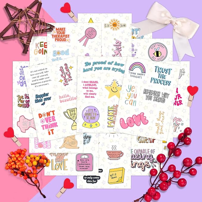 100Pcs Self Care Stickers for Water Bottle and Laptop - Self Care Party Supplies & Decorations, Waterproof Vinyl Decals, Wellness and Motivational Stickers, Gifts for Women & Men