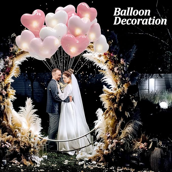 Yizhet LED Balloon Lights, 30 Pcs Lantern Light Cool White Balloon Lights with Switch, Mini LED Lights for Balloon, Paper Lantern, Christmas, Wedding, Party, Birthday (Cool White)