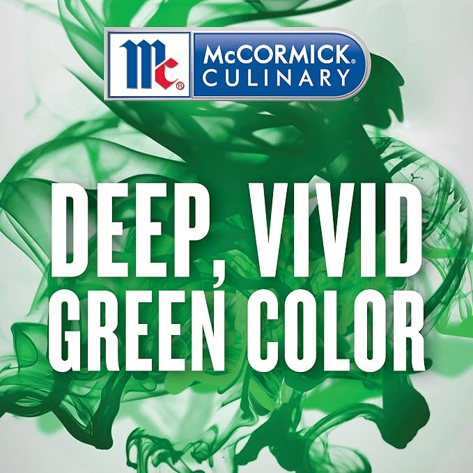McCormick Culinary Green Food Coloring, 16 fl oz (Pack of 6) - Six 16 Fluid Ounce Bottles of Green Liquid Food Coloring, Add Vivid Green Color to Cakes, Cookies, Icings and More