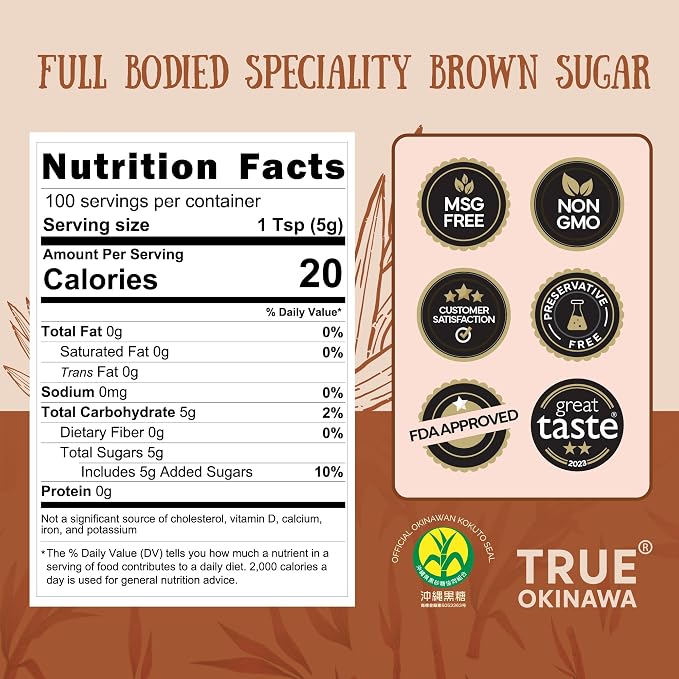 Haitai's 'Longevity Island' Sugar ~ Blue Zone Food, Japan's 'Black Sugar', Deep, Dark, Powerful Taste ~ 500g Powder Type | Blue Zone Food, Deep, Dark Taste