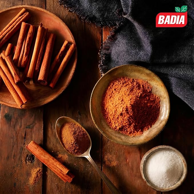 Badia Cinnamon Sugar, 3.5 oz – Sweet Blend of Cane Sugar and Ground Cinnamon, All Purpose Topping for Baking, Coffee, Desserts, Gluten Free