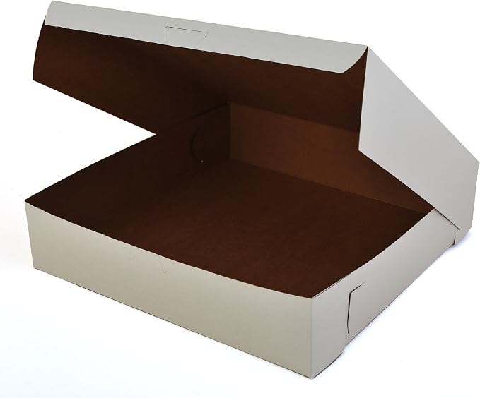 SCT White One-Piece Non-Window Bakery Boxes, 12 x 12 x 2.75, White, Paper, 100/Carton