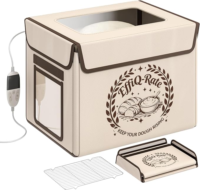 Foldable Bread Proofing Box, Precise Temperature Control Dough Proofer with 99H Timer, 36L Large Capacity Fermentation Chamber for Perfect Sourdough, Yogurt & Pizza, Space-Saving Storage