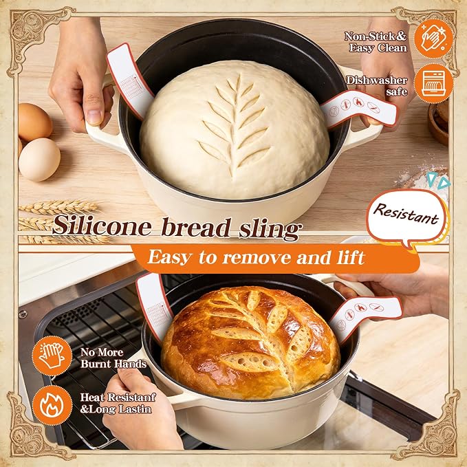 Sourdough Starter Kit for Beginners – Complete Sourdough Kit with Banneton Basket, Bread Lame with Blades, Starter Jar, Bread Stencil, Dough Scraper & Recipe Guide – Sourdough Bread Making Kit