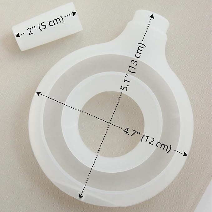 Silicone Mold Set for Concrete and Resin, Oval Tray Mold with Modern Donut Vase Mold, DIY Home Decor Casting Forms