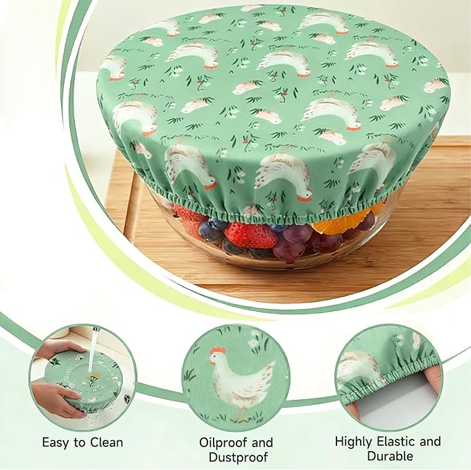 Bowl Covers Reusable Bread Proofing Bowl Covers Sourdough Bread Baking Accessories,Chicken