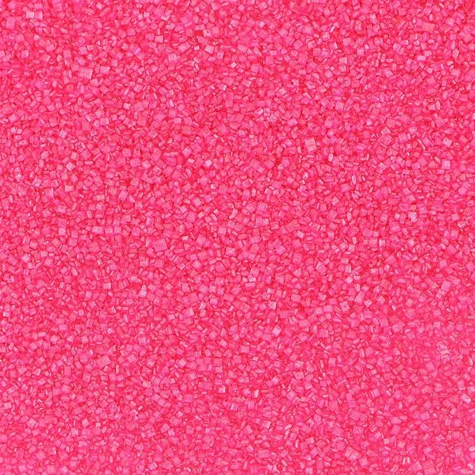 Pink Sanding Sugar | Pink Sprinkles | Edible Coarse Sugar Crystals | For Baking Dessert Decorating, Cake, Cupcake, Cookie, Ice Cream | Valentine's Day Wedding Holiday Party | 4.6 Ounces
