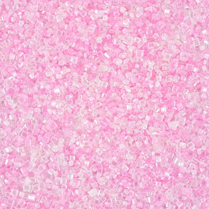Valentine Sanding Sugar Mix 4.23 oz Edible Pink White Sprinkle Sparkling Sugar Mix, Perfect for Cake Decorations, Baking, Ice Cream, Cookies, Cupcake Topper Wedding Party Celebrations