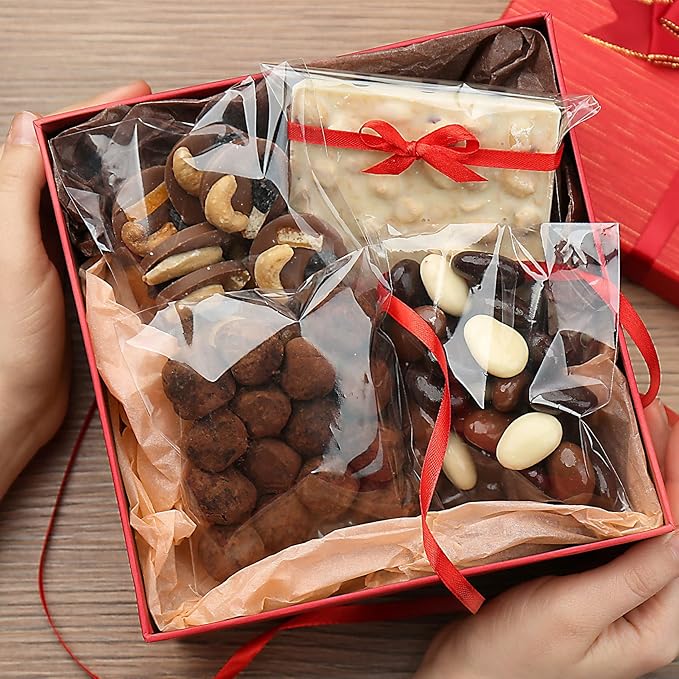 Morepack Self Sealing Cellophane Bags Self Adhesive,5x6 Inches Clear Resealable Cookie Bags for Gift Giving 200Pieces