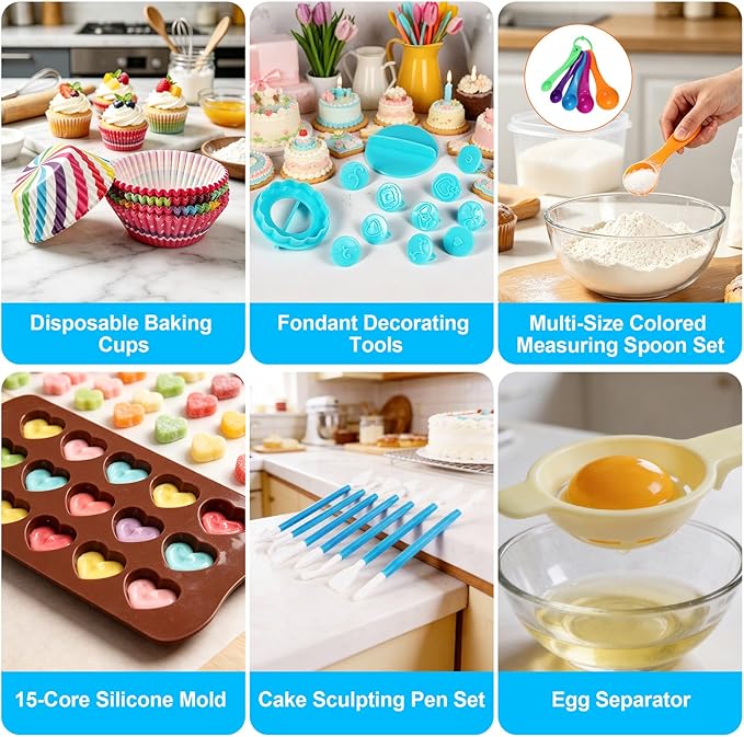 366 Pcs Cake Decorating Tools Supplies Kit With Storage box,Dessert Piping Syringe And Icing Tips Set,Cupcake Decorating Piping Kit for Beginners,Baking Enthusiasts And Professionals