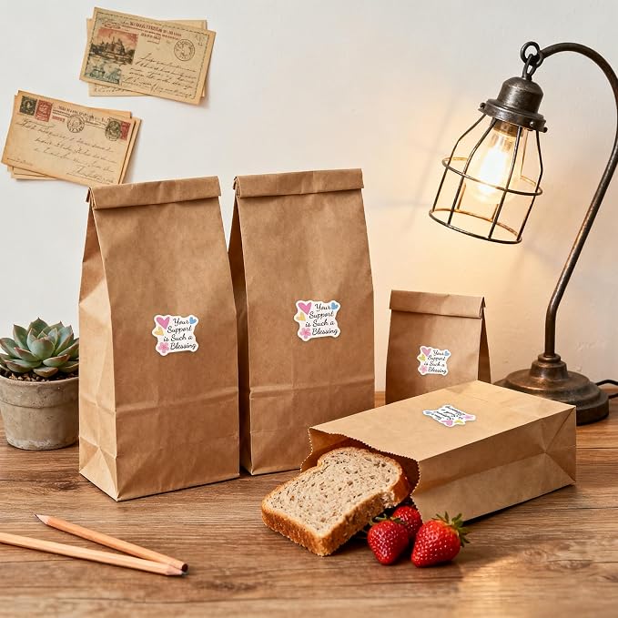 500Pcs Thank You Stickers for Small Business Online Retailers Small Shop Mail Envelopes Baking, Sealing Packaging Gift Wrap Stickers, Your Support is Such A Blessing