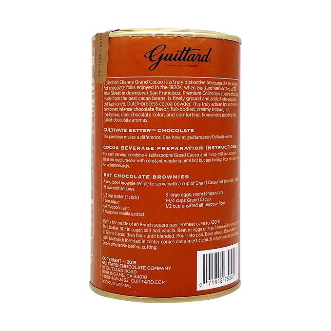 Guittard Chocolate Grand Cacao Drinking Chocolate, 10 oz