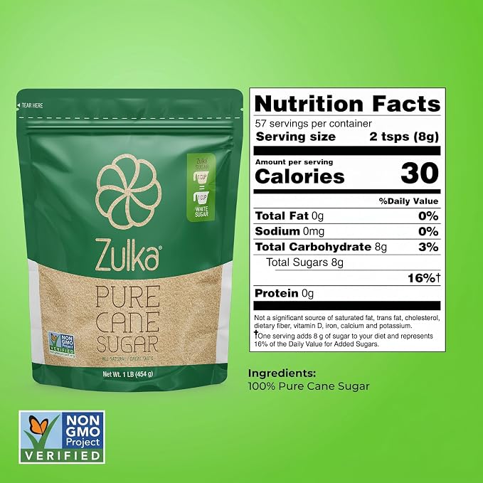 Zulka Azucar Morena Pure Cane Sugar 1lb