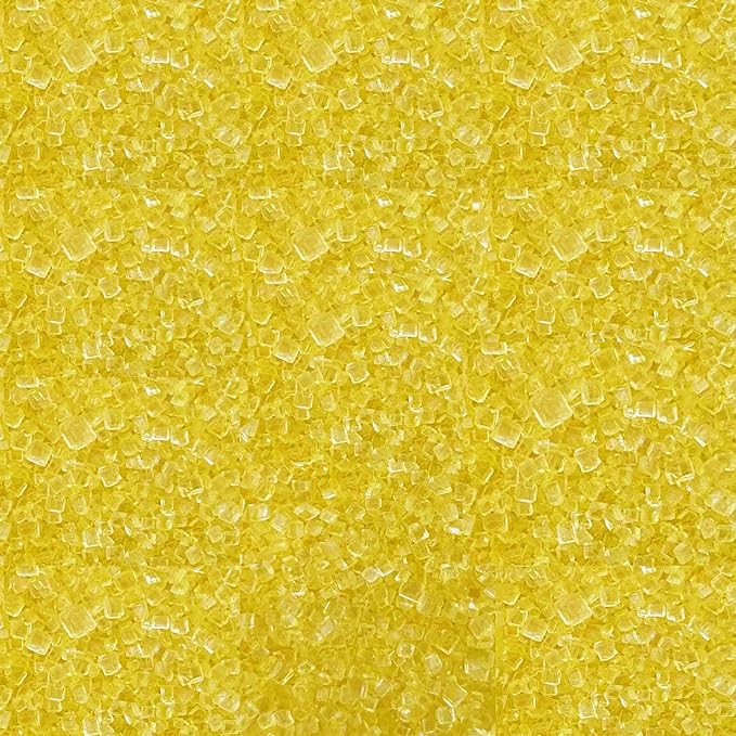 Sentovac Yellow Sanding Sugar for Baking Edible Sparkling Coarse Sugar Crystals Sprinkles for Baking Topping Cake Cookie Cupcake Topper Ice Cream Decoration Supplies 3.2 OZ