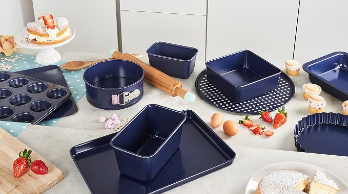 Zyliss E980198 Non-Stick Loaf Tin | 1L/1lb | Carbon Steel | Dark Blue | Bread Tin for Baking/Bakeware | Dishwasher Safe | 5 Year Guarantee