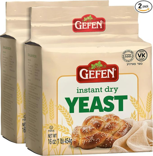Gefen Instant Dry Yeast, 1 pound (2 Pack)