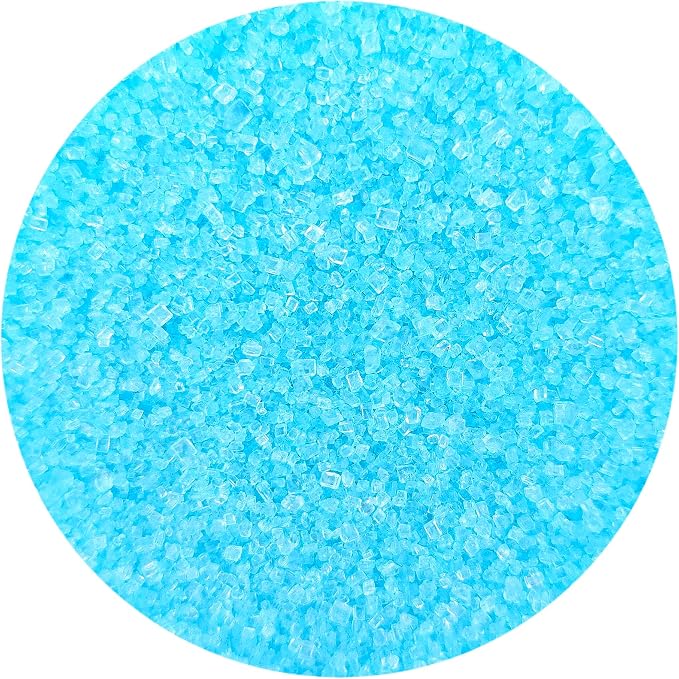 NCS Blue Coarse Sanding Sugar, Crystal Decorating Sugar for Baking & Drink Rims, 7 oz