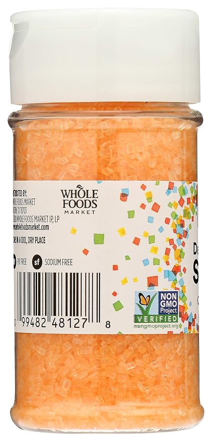 365 by Whole Foods Market, Orange Colored Sugar, 3.3 Ounce (Pack of 5)