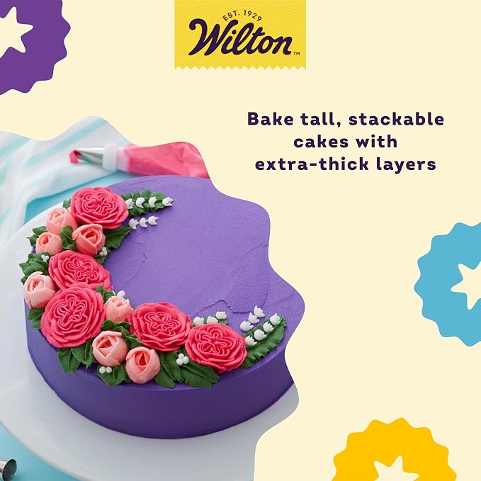 Wilton 10 in. Round Cake Pan, 3 in. Deep Aluminum Bakeware for Tall Cakes, Rust-Resistant, Even Heating, Professional Quality