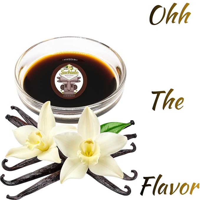 Suchiate Pure Vanilla | Mexican Vanilla for Baking and Desserts | Made with Real Vanilla Bean | Vainilla Mexicana Buena 16.9oz (500 ml)