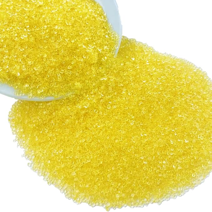 Sentovac Yellow Sanding Sugar for Baking Edible Sparkling Coarse Sugar Crystals Sprinkles for Baking Topping Cake Cookie Cupcake Topper Ice Cream Decoration Supplies 3.2 OZ