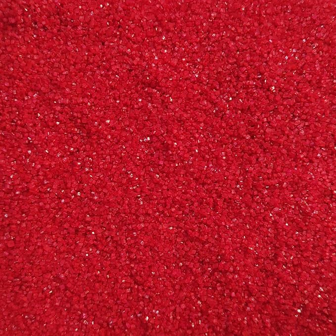 Red Sprinkles for Baking, Red Sanding Sugar Crystals, 4.23 ounces Edible Sparkling Coarse Sugar Sprinkles for Cake Decorating, Cupcake Topper, Cookie Toppings, Wedding Birthday Christmas Supplies