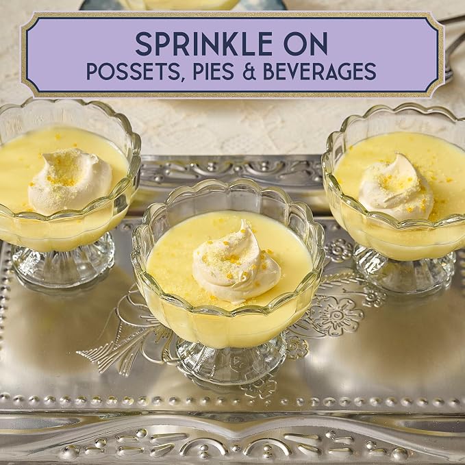 McCormick Bridgerton Finishing Sugar, Sweet Lemon, Limited Edition, Exquisite Lemon Flavor, For Elevating Baked Goods and Beverages, Garnishing, and More, 3.6 oz (Pack of 2)