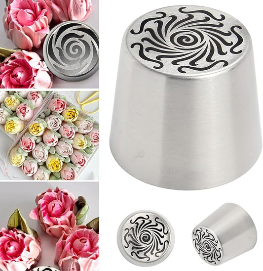 Extra Large Russian Piping Tips for Marshmallows Stainless Steel Flower Frosting Nozzles many styles Cake Decorating Baking tool for Buttercream, Cupcakes Cookies(SL65)