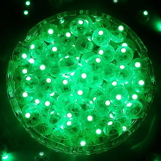 ZGWJ Mini LED Lights, 50PCs Neon Party Lights for Balloons, Paper Lanterns, Wedding, Birthday, Christmas, Halloween Decoration