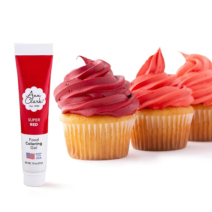 Ann Clark Super Red Food Coloring Gel .70 oz. Professional Grade Made in USA