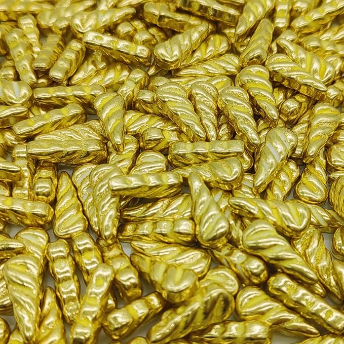 Super Gold Unicorn Horn Sprinkles Edible Unicorn Horn Cake Decorating Cake Decorations Cupcake Toppers Cookie Decorating Perfect for Cakes, Cupcakes, Desserts Toppings 3OZ