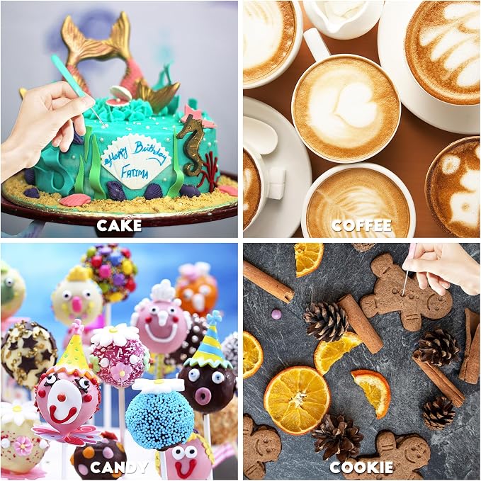 8 Pieces Cookie Scribe Tool Sugar Stir Needle Scriber Needle Cookie Decorating Tools with Clear Box, DIY Baking Pin Whisk Stainless Steel Needle Biscuit Icing Pin