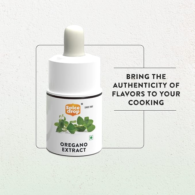 Spice Drop Oregano Extract | 100% Natural | For Soups, Pasta, Pizza, Spaghetti, Gourmet | 0.17oz (180 drops) | Herb Extract | Authentic Flavor | Vegan | Keto & Paleo Friendly | Non-GMO | Drop And Stir