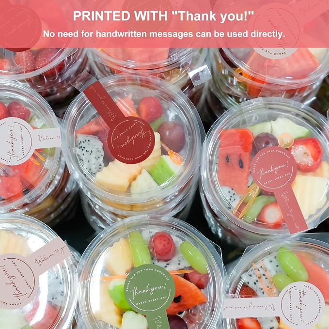 400Pcs Handmade Food Baking Seal Stickers Labels,Colorful Long Label Bakery Sticker,Self-Adhesive Goods Bakery Stickers Sealing Tamper-Proof Sticker for Pastry Bags Lollipops Candy Cake