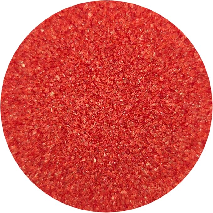 NCS Red Coarse Sanding Sugar, Crystal Decorating Sugar for Baking & Drink Rims, 7 oz