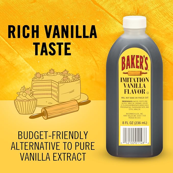 Baker's Imitation Vanilla Flavor, 8 fl oz (Pack of 24)