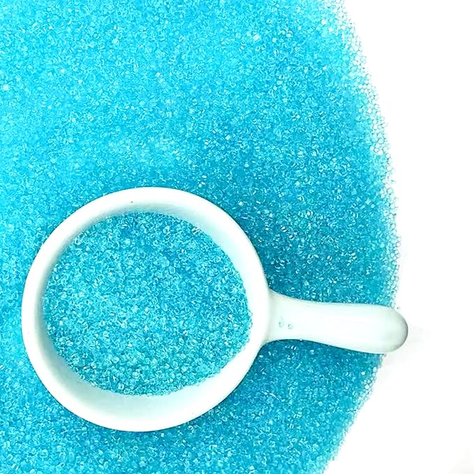 Edible Blue Sanding Sugar Sprinkles 142g/ 5.01oz Sugar Crystals for Cake Decorating Candy Baking Decorations Ice Cream Toppings and Cupcake Decorating for Valentines Halloween Christmas