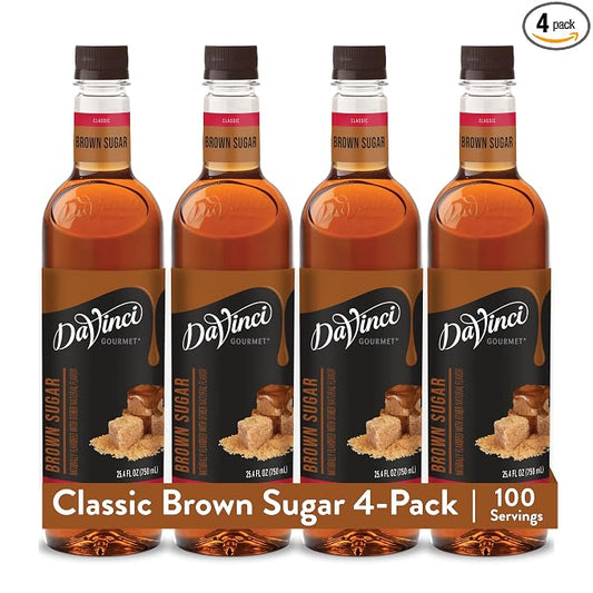 DaVinci Gourmet Brown Sugar Syrup, 25.4 Fluid Ounces (Pack of 4)