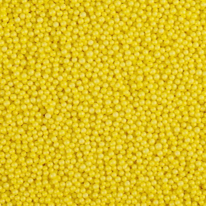 Yellow Nonpareils Sprinkles - 2mm Edible Mini Pearl Sprinkles for Cake Decorating, Cupcake, Cookie, Baking, Donuts, Ice Cream Toppings, Wedding Party Supplies 130g/4.58oz