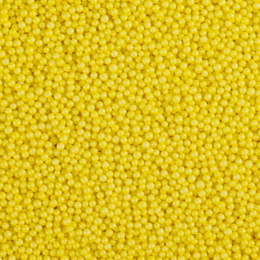 Yellow Nonpareils Sprinkles - 2mm Edible Mini Pearl Sprinkles for Cake Decorating, Cupcake, Cookie, Baking, Donuts, Ice Cream Toppings, Wedding Party Supplies 130g/4.58oz